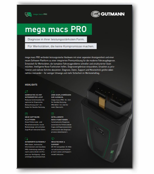 Hella Gutmann mega macs PRO Prospekt